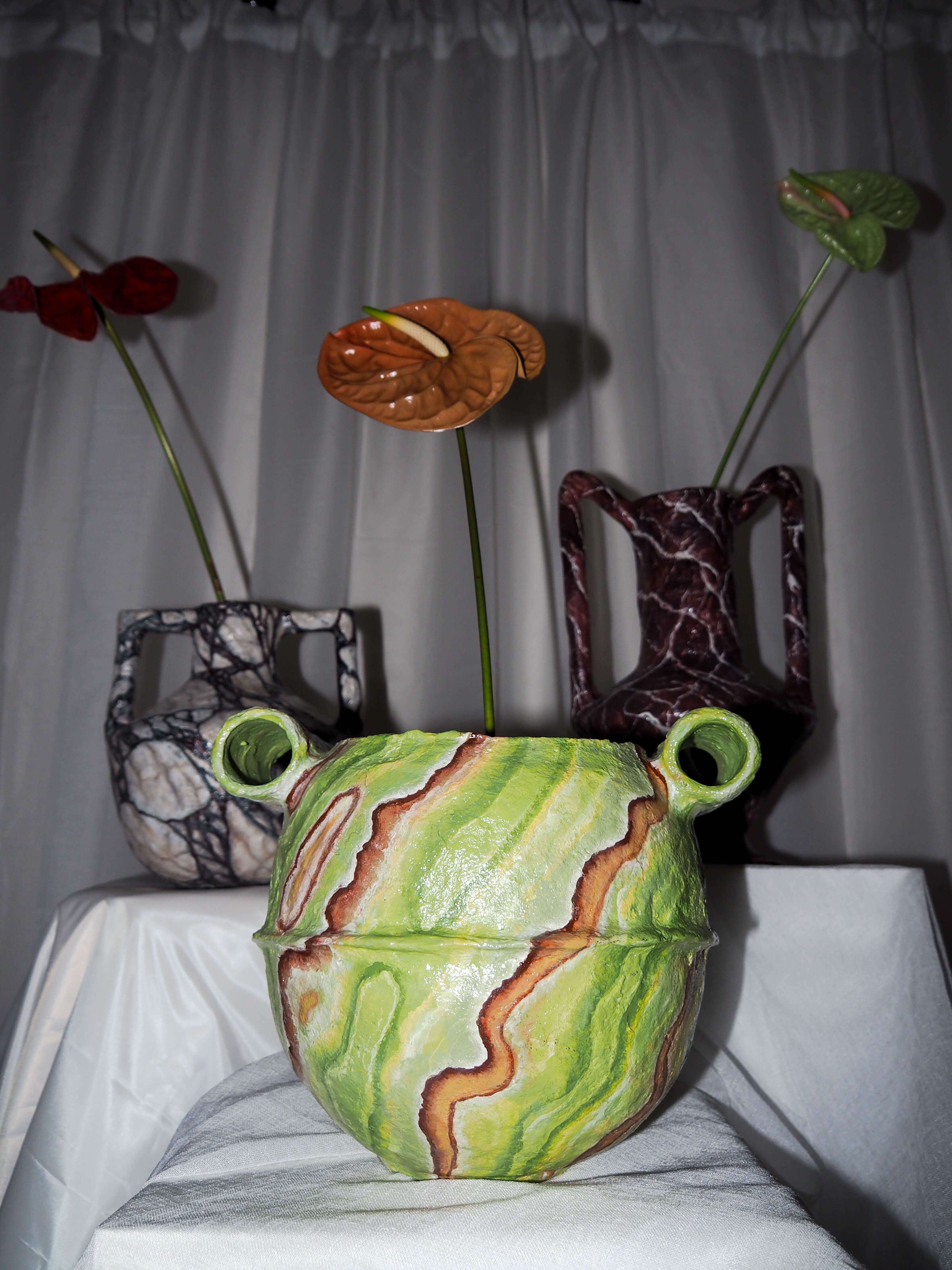 Stamnos in Green Onyx