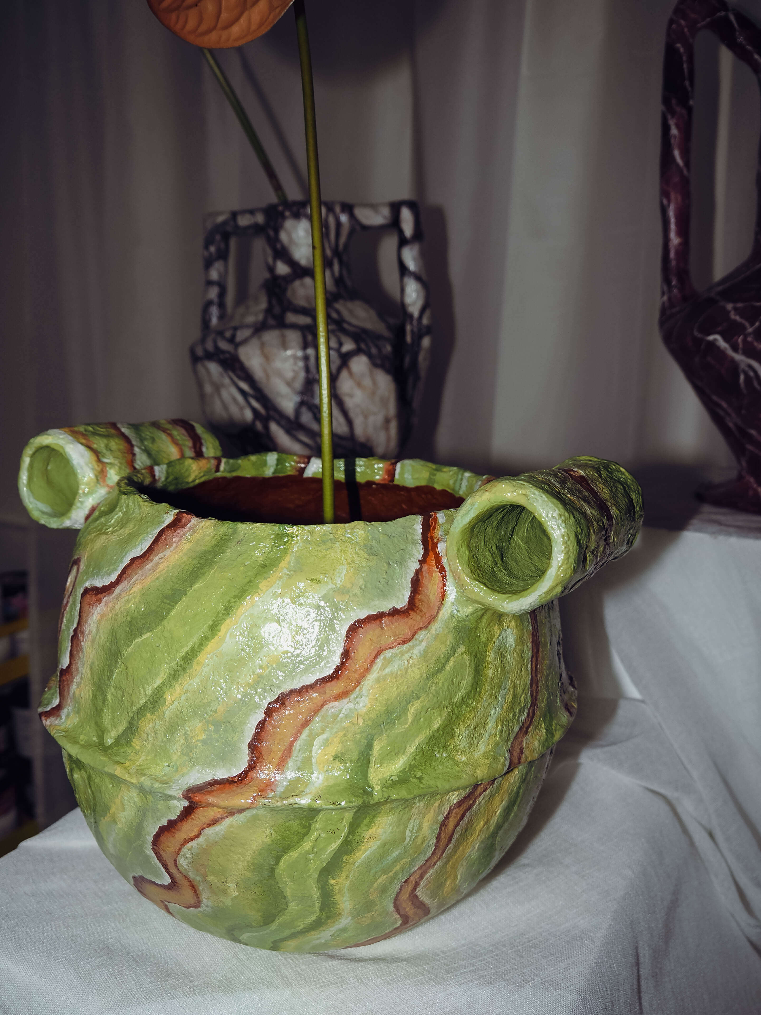 Stamnos in Green Onyx