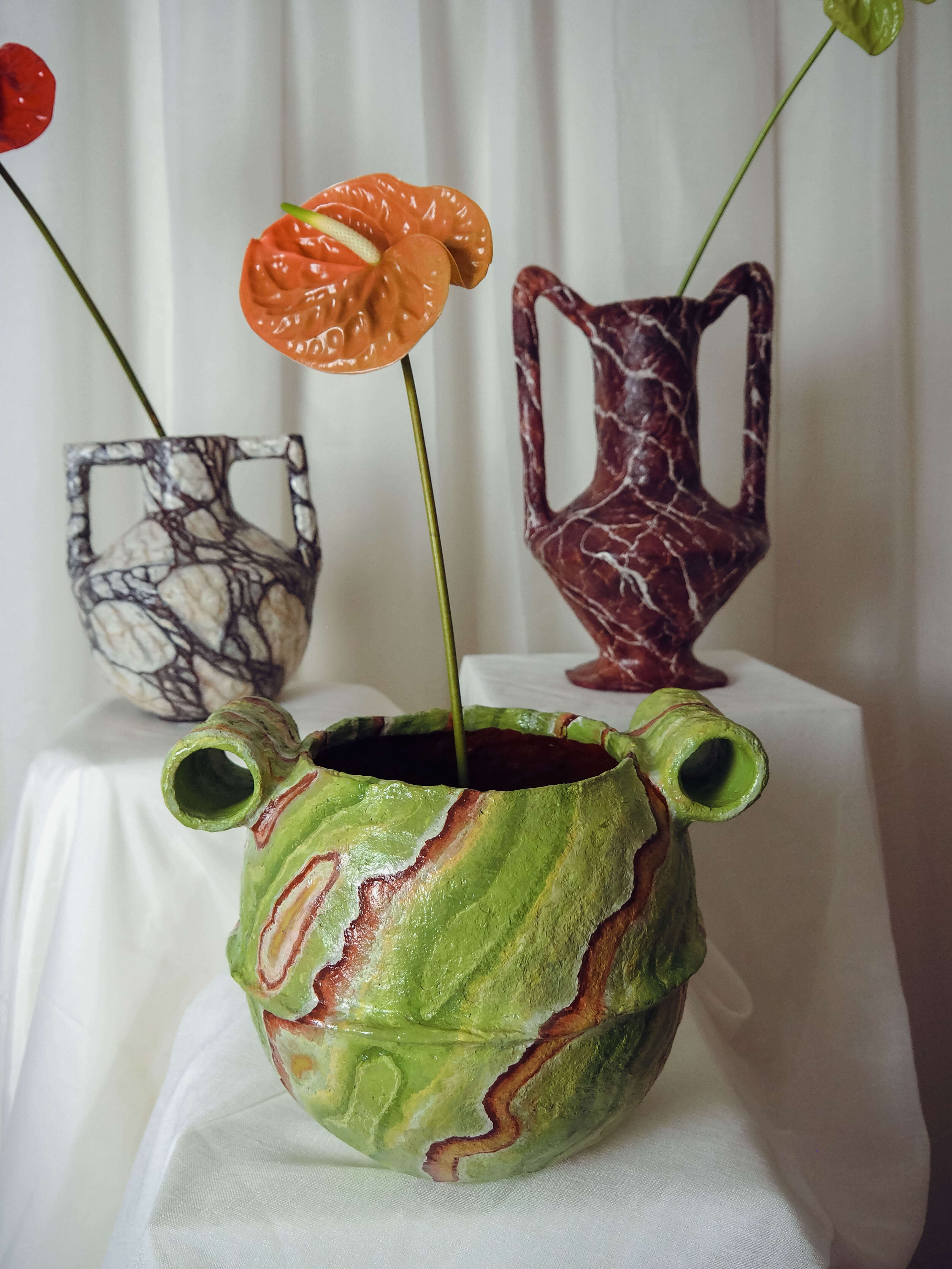 Stamnos in Green Onyx