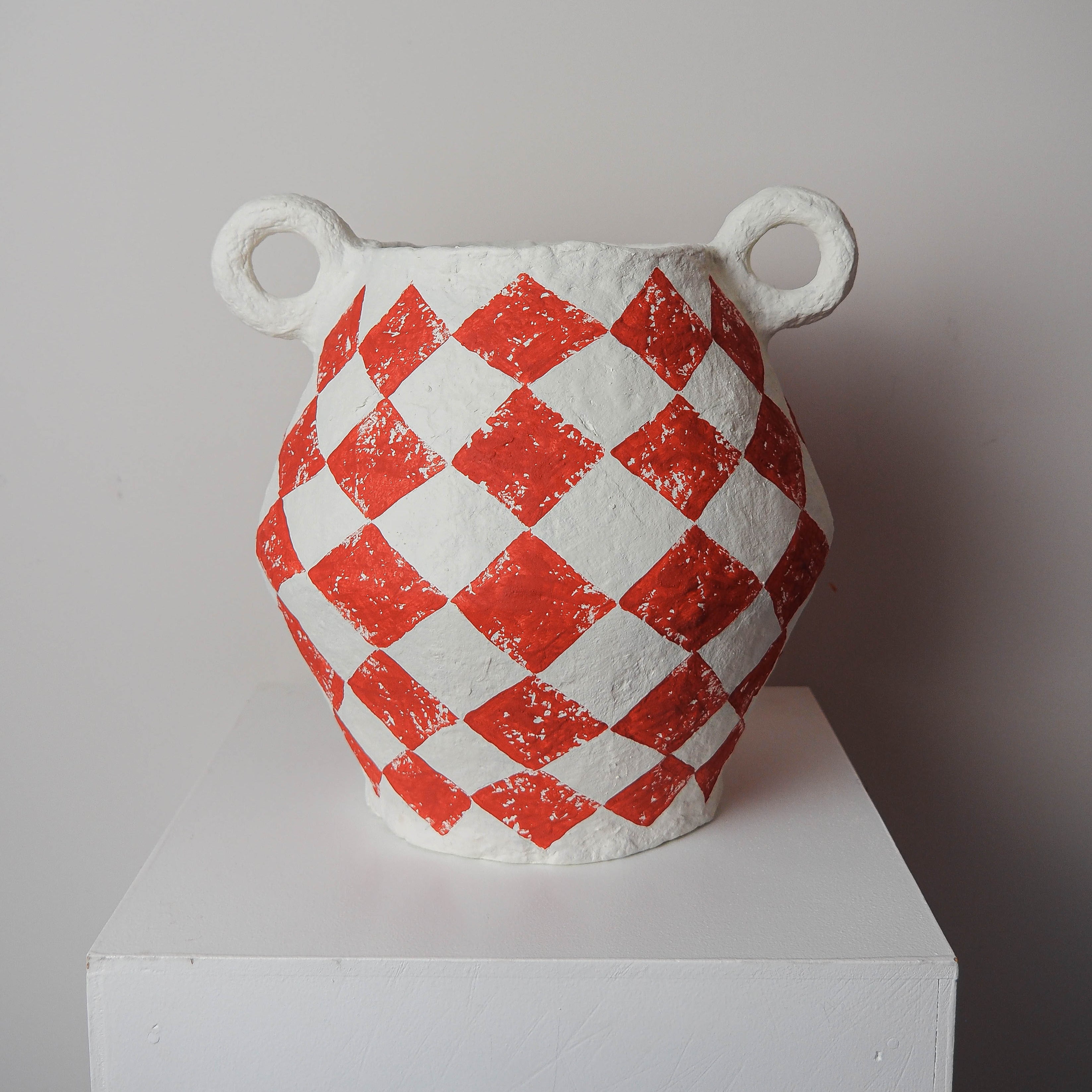 Krater in Terracotta Harlequin