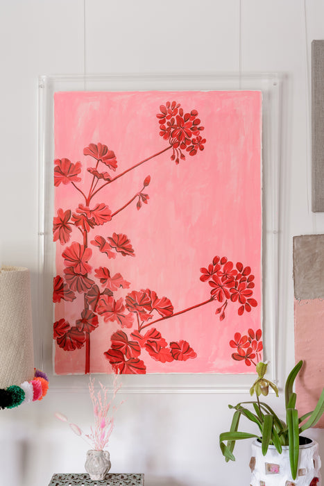 Pink Geraniums - Fine Art Limited Edition Print