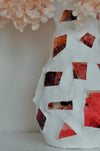 Mosaic Vase Detail - White Ceramic