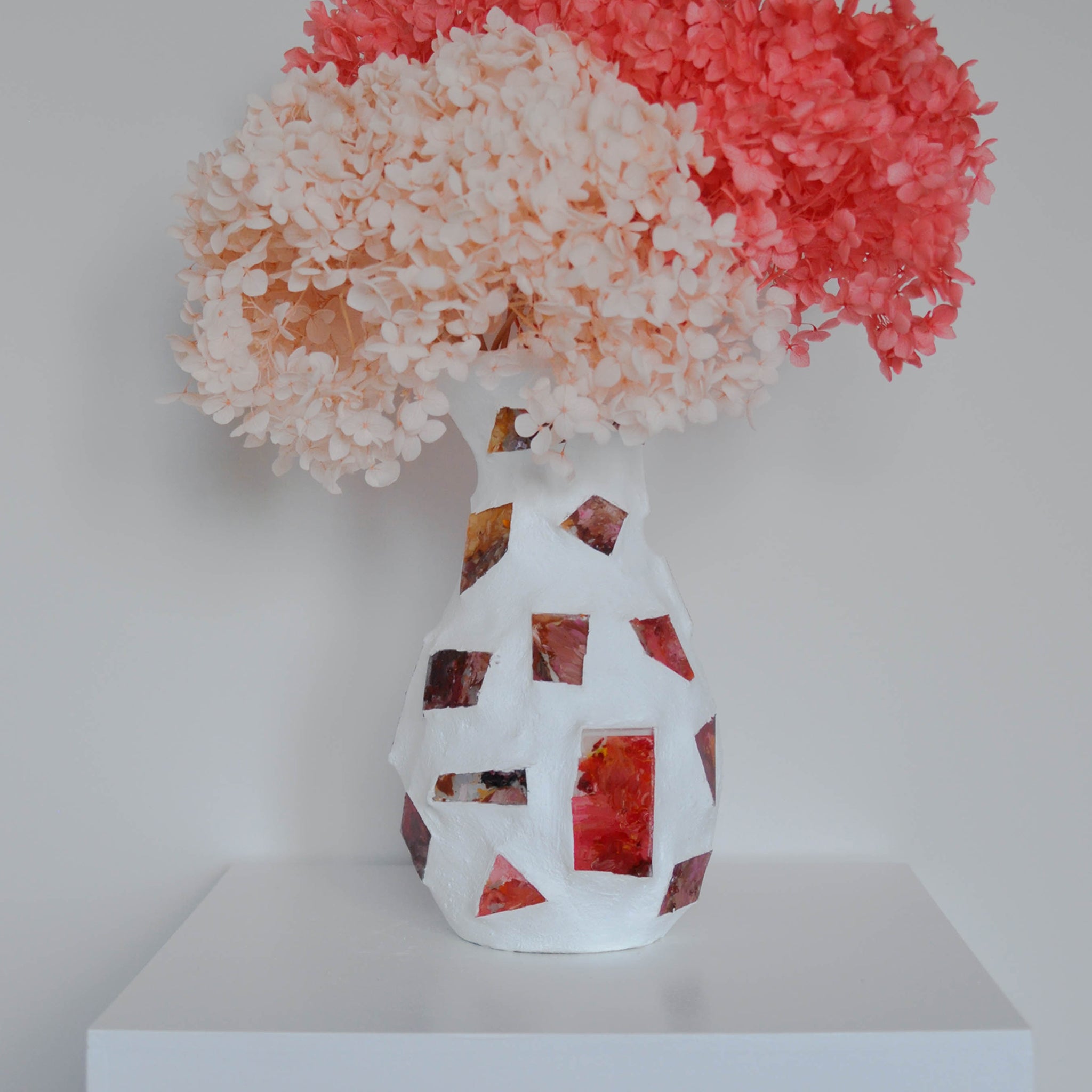 Unique Mosaic Aritsts Palette Vase
