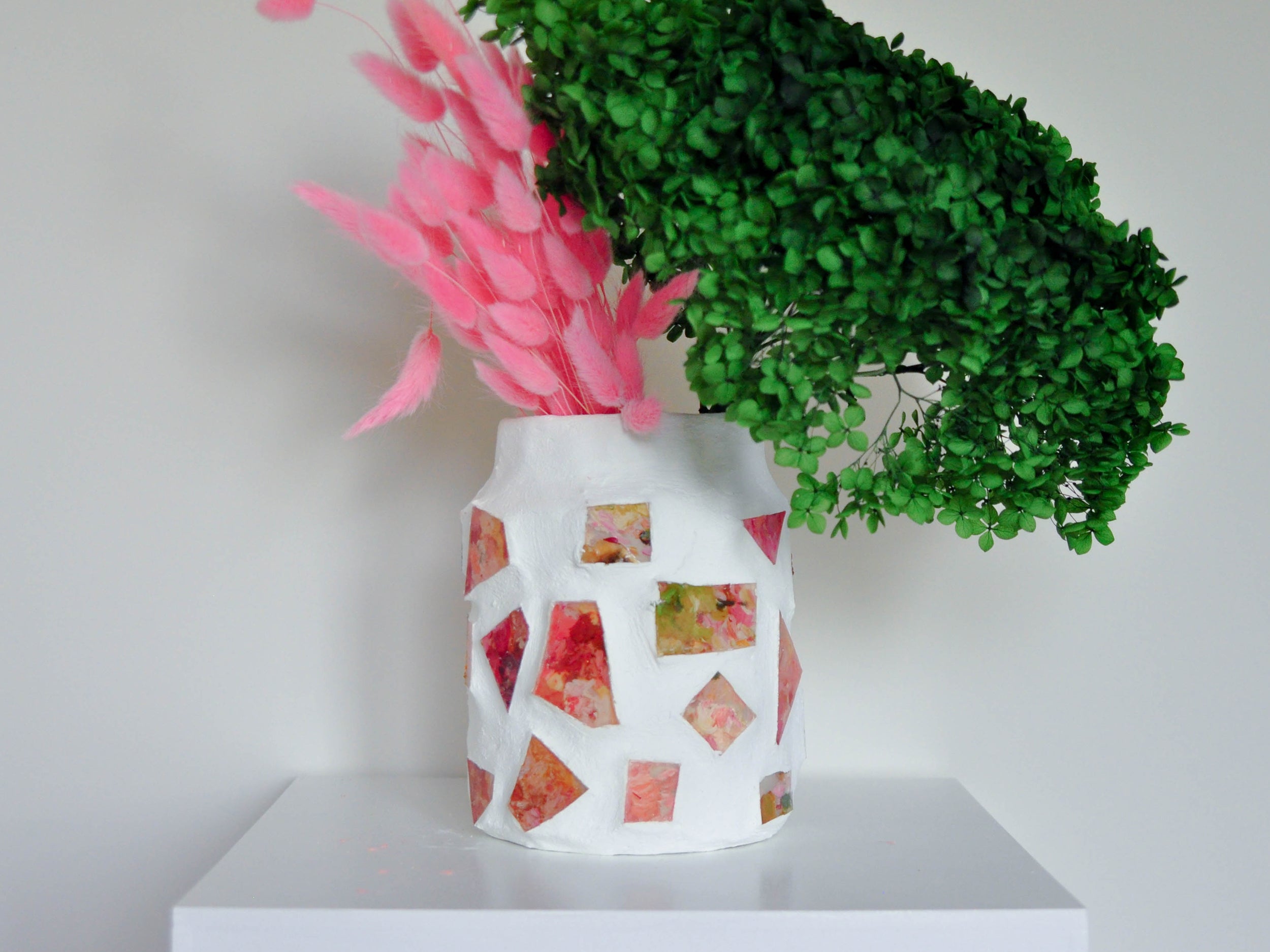 Preserved Flower Vessel - Mosaic Palette Vase