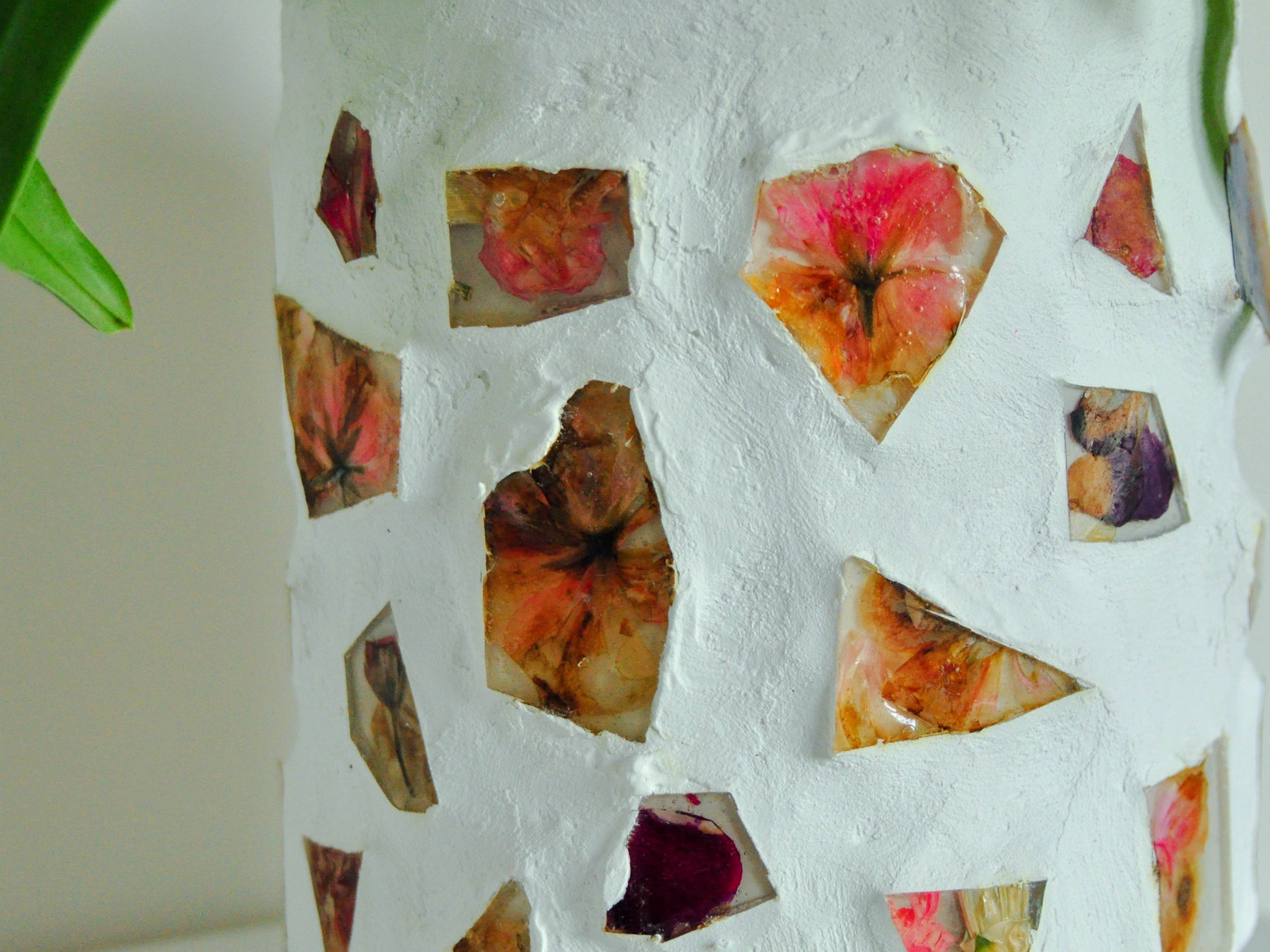 Indoor Planter - Unique Preserved Flower Mosaic