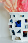 White Plaster Contemporary Vessel