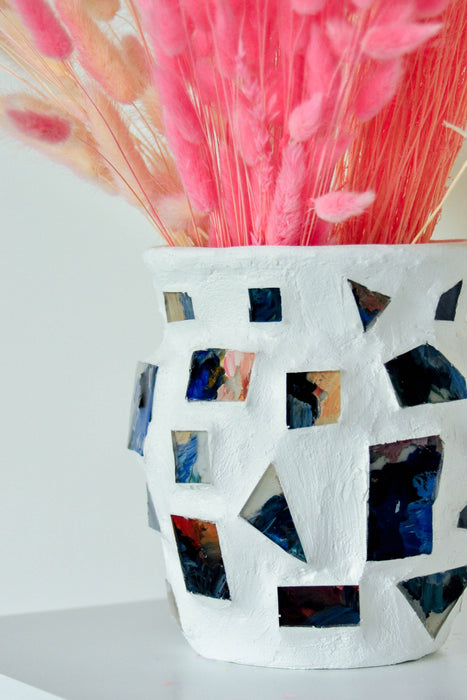Organic White Vessel - Mosaic Ceramic