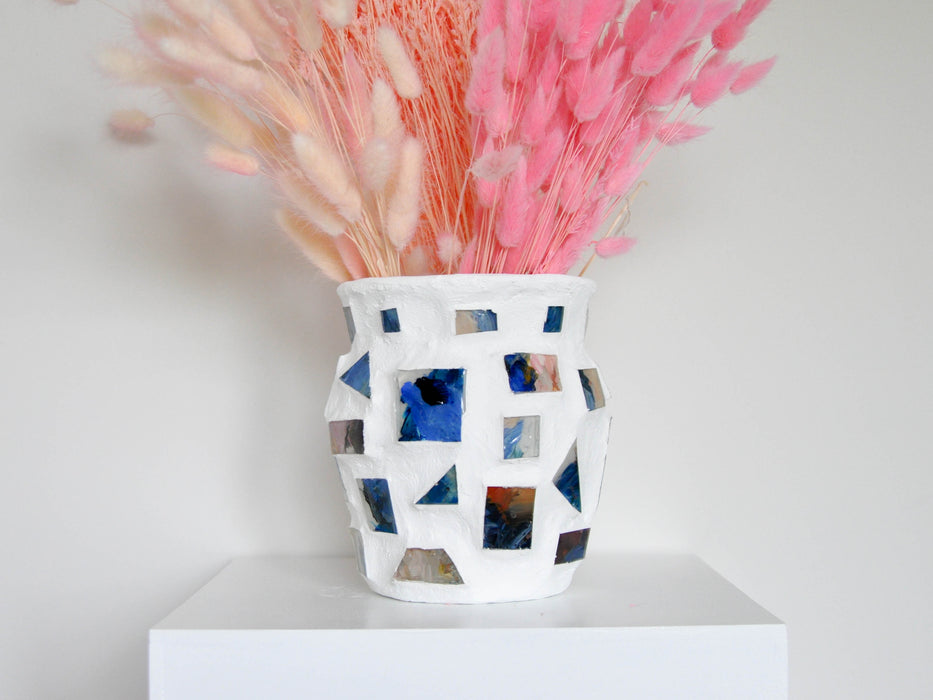Mosaic Vase - Incorporating Handmade Palette Tiles