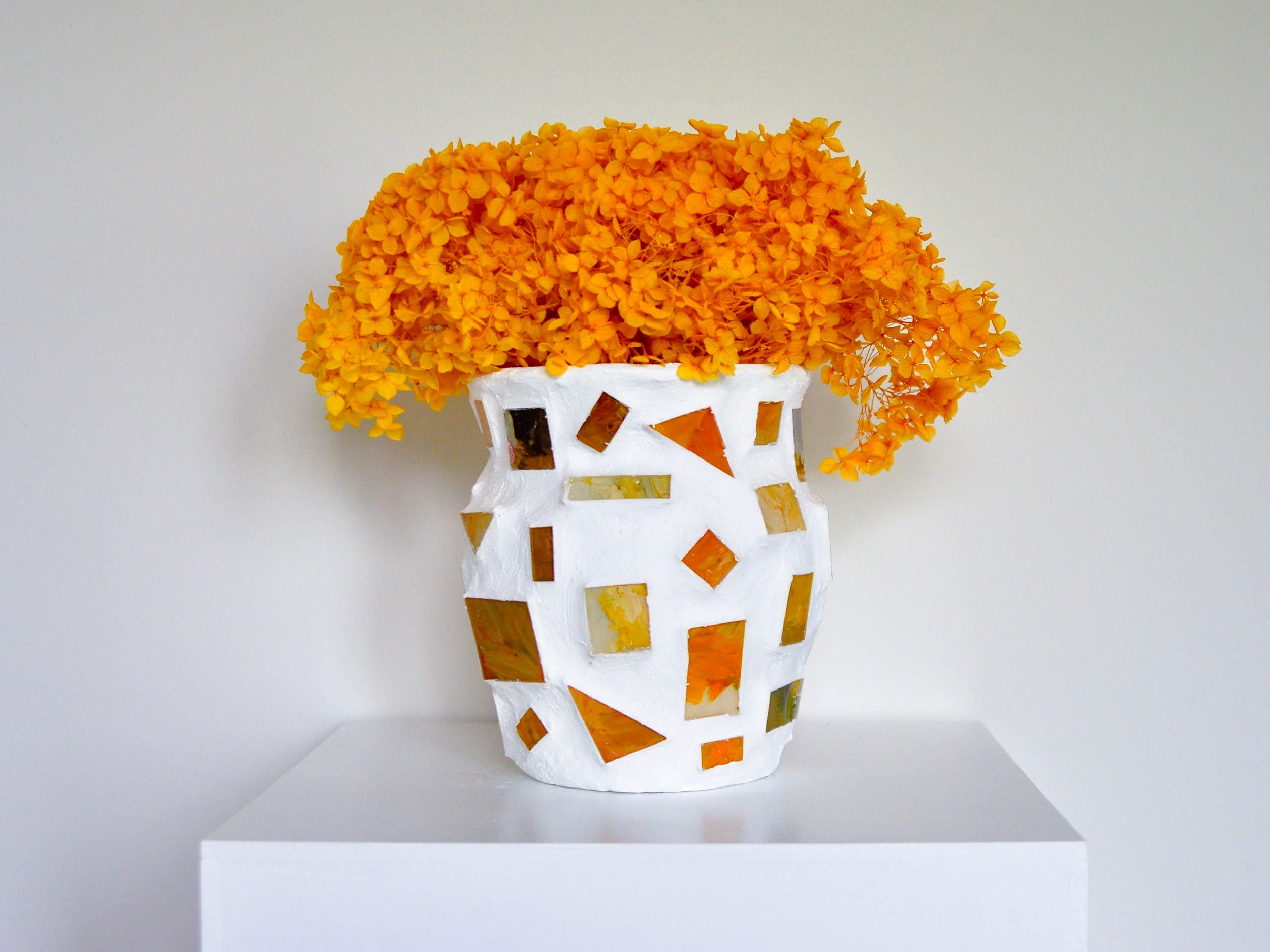 Pottery Mosaic Vase - Handmade Ceramics