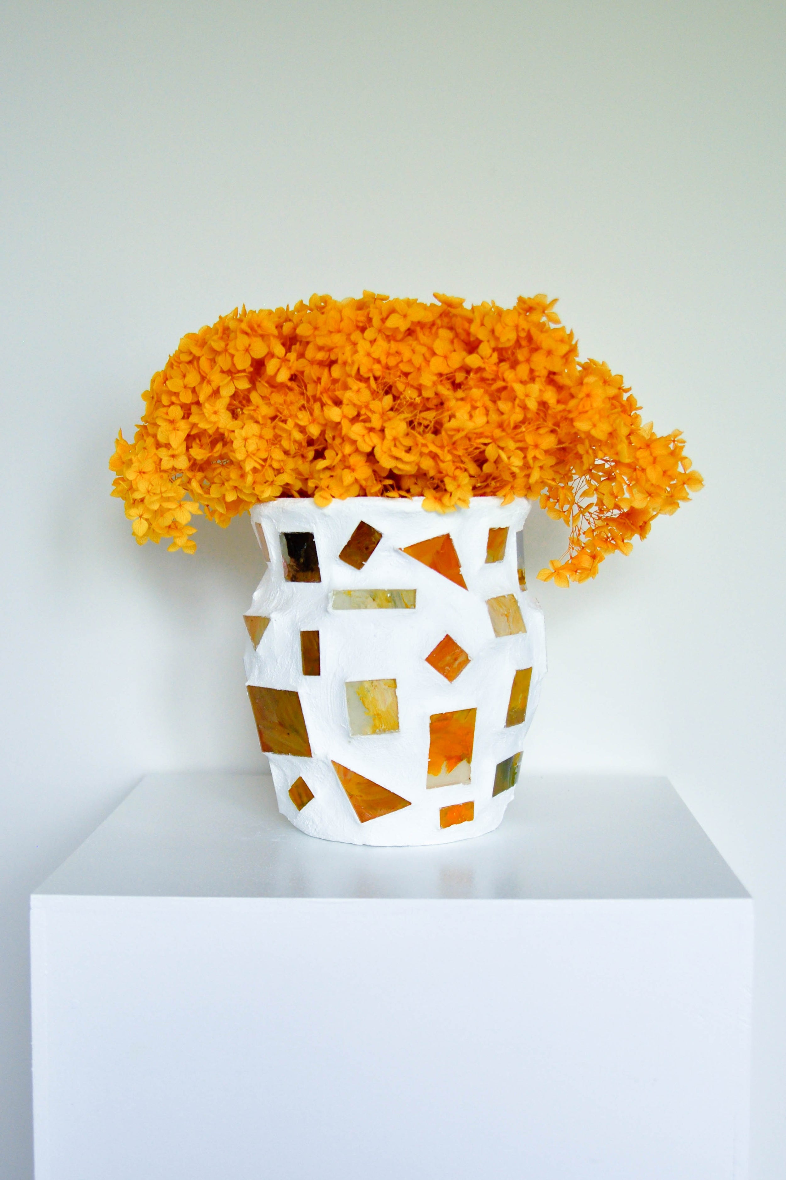 White Ceramic Vase - Locally Crafted
