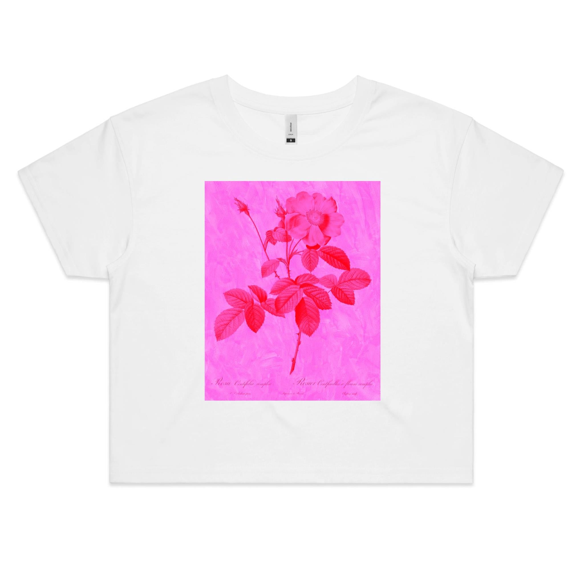 Crop Tee in Rosa Magenta