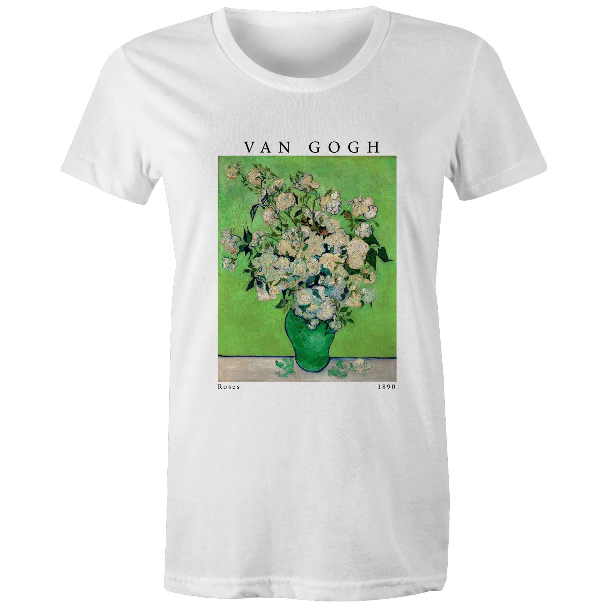 Regular Tee in Van Gogh Green Roses