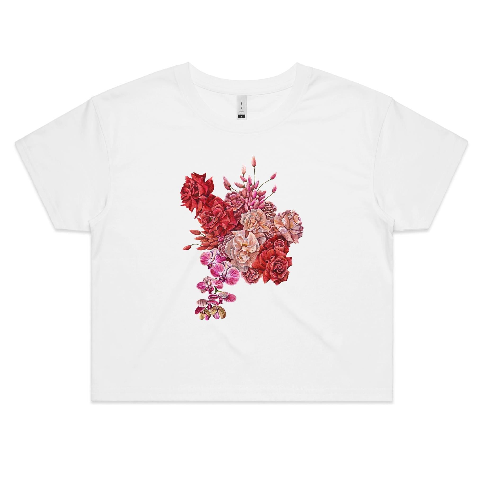 Crop Tee in Rose Bouquet