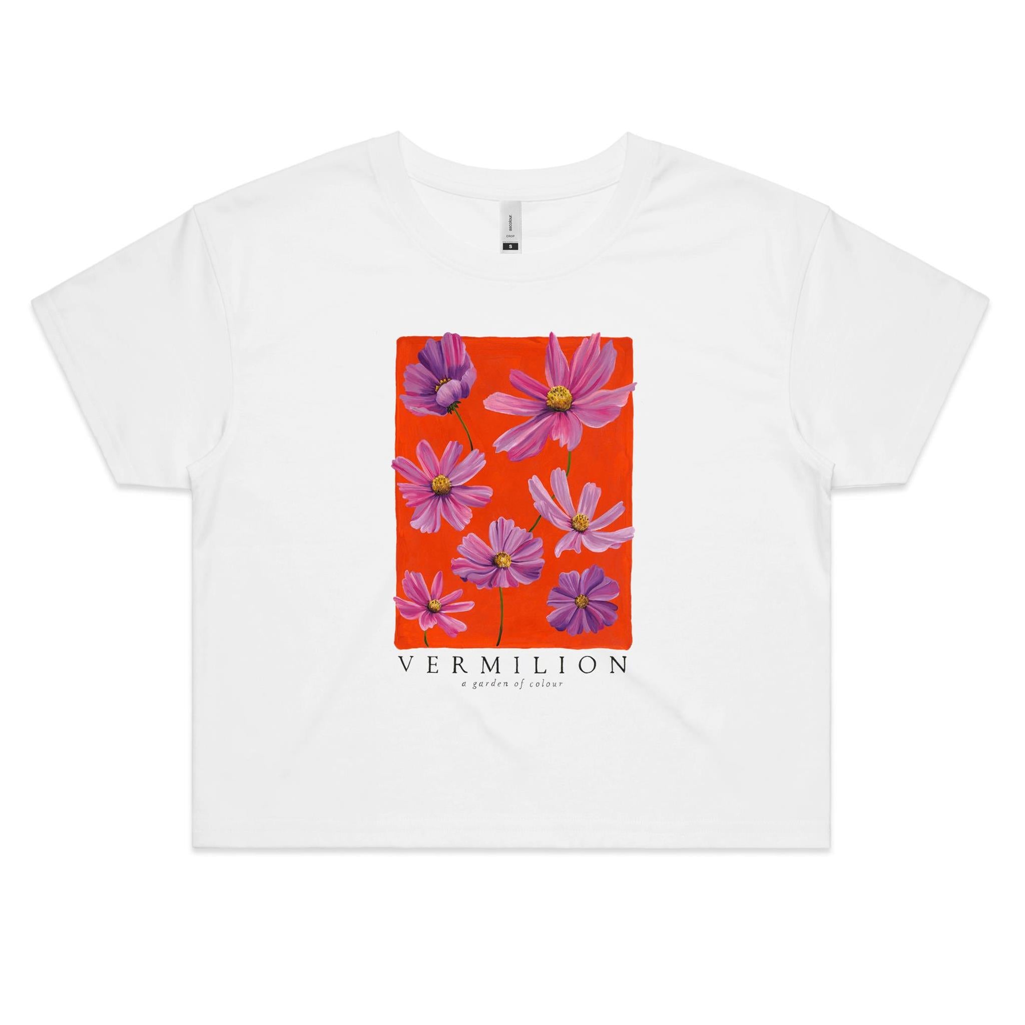 Crop Tee in Vermilion