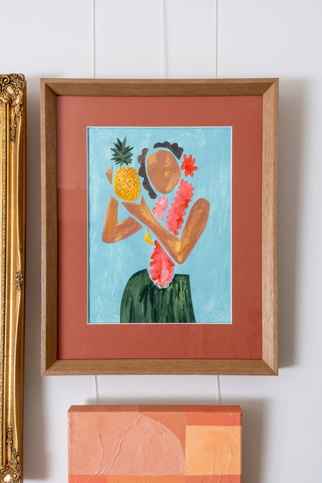Girl with Pineapple Matisse Inspired Artwork