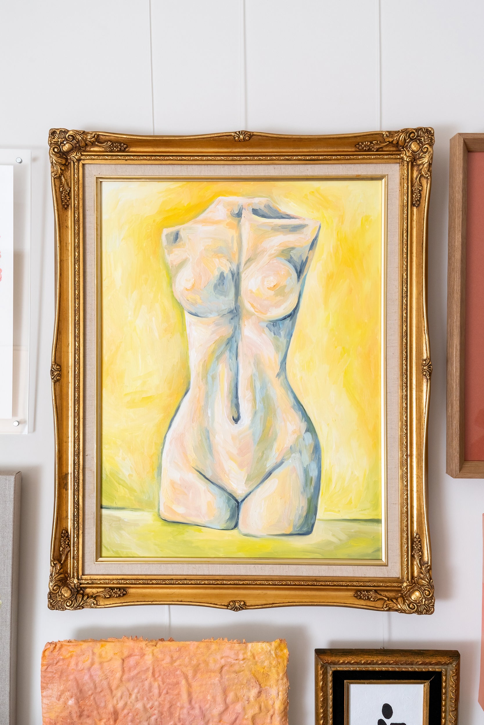 Female Form Artwork - Woman Torse Painting