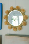 Sienna Terre Gallery Wall - Mirror with Raffia and Pom Poms