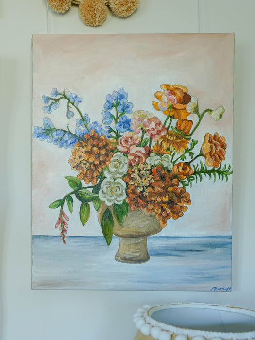 Sienna Terre Gallery Wall - Floral Earth Bouquet Original Art