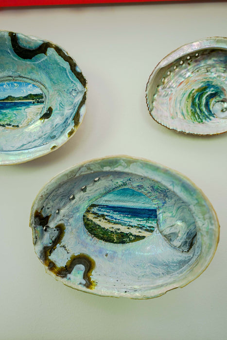 Greenlip Abalone Shell with Gracetown Beach Scene Painting