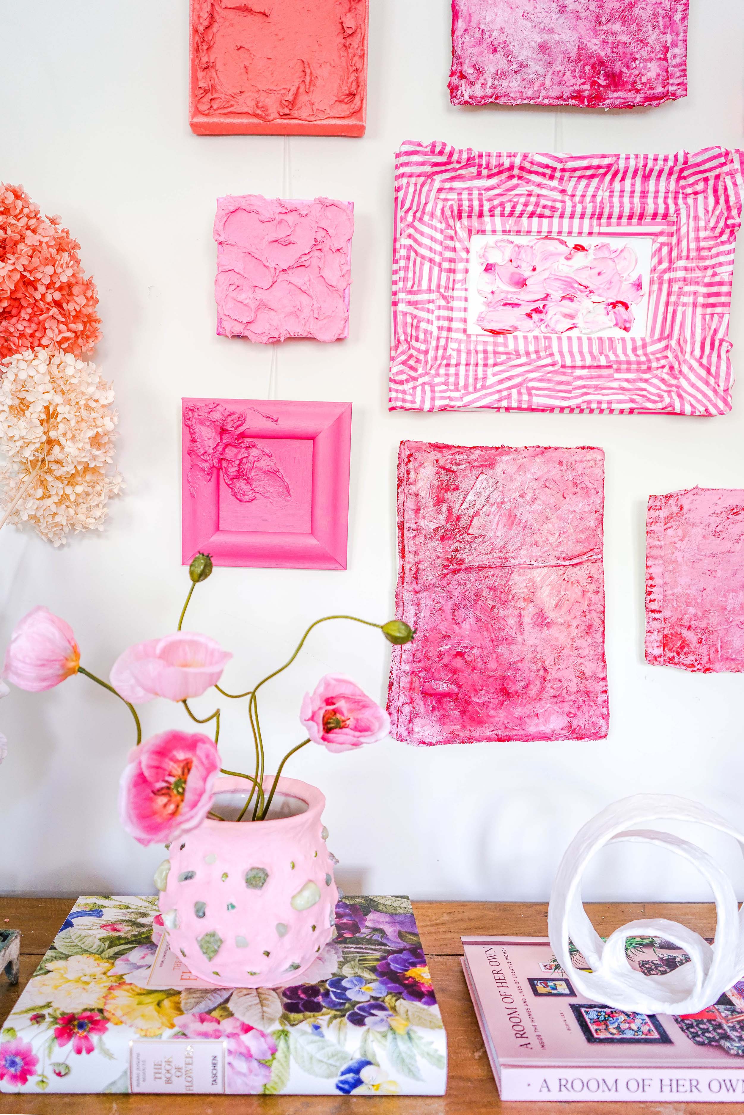 Pink Bits Gallery Wall