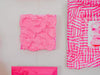 Textured 3D art - neon pink