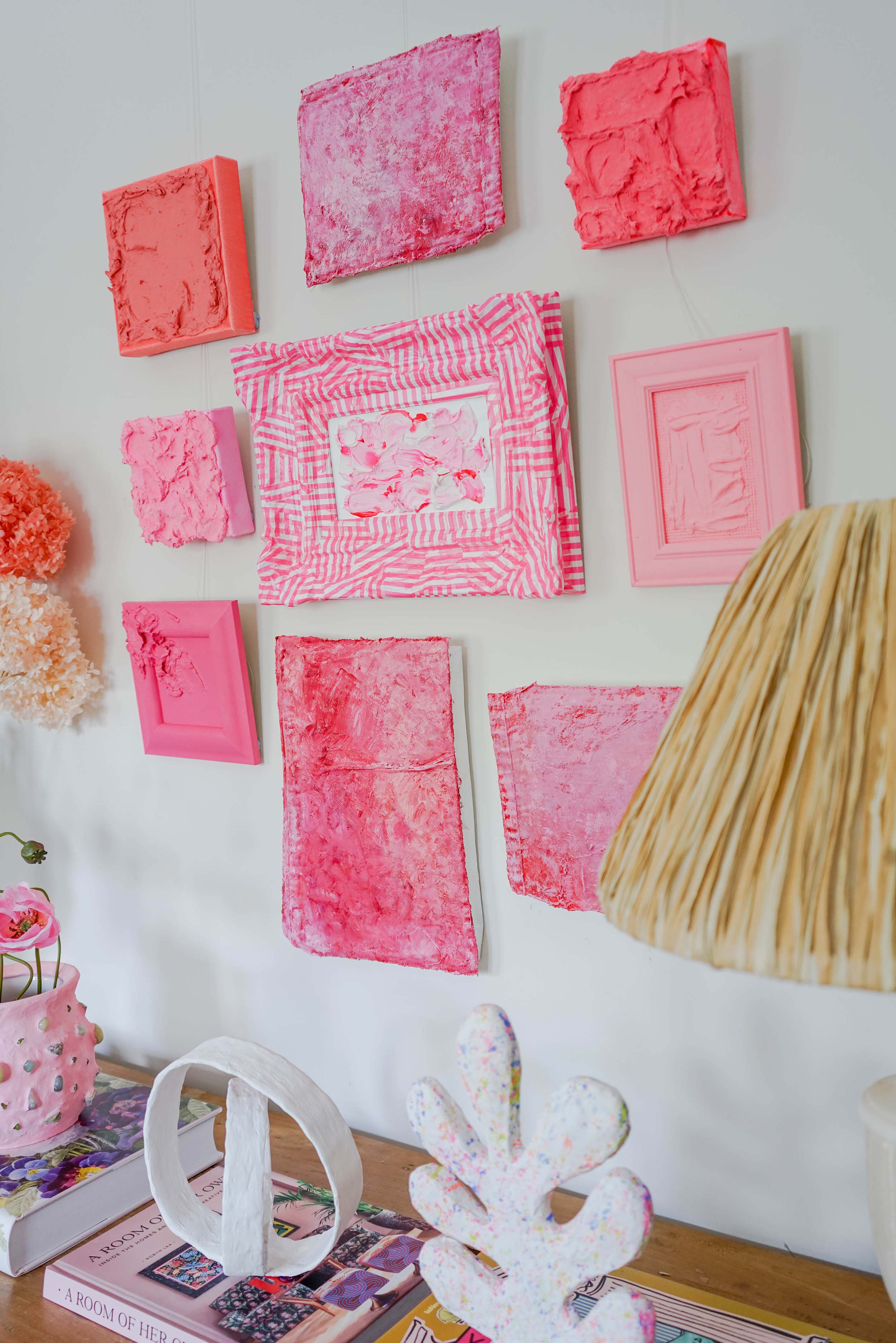 Pink Bits Gallery Wall