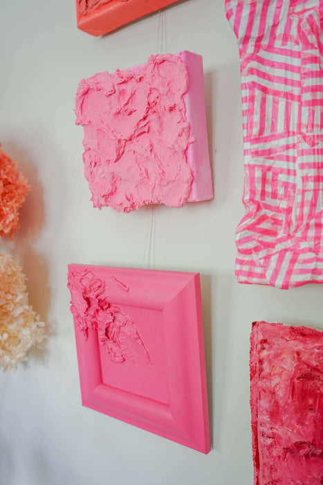 Textured 3D Art - Neon Pink