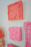 Textured 3D art - coral pink