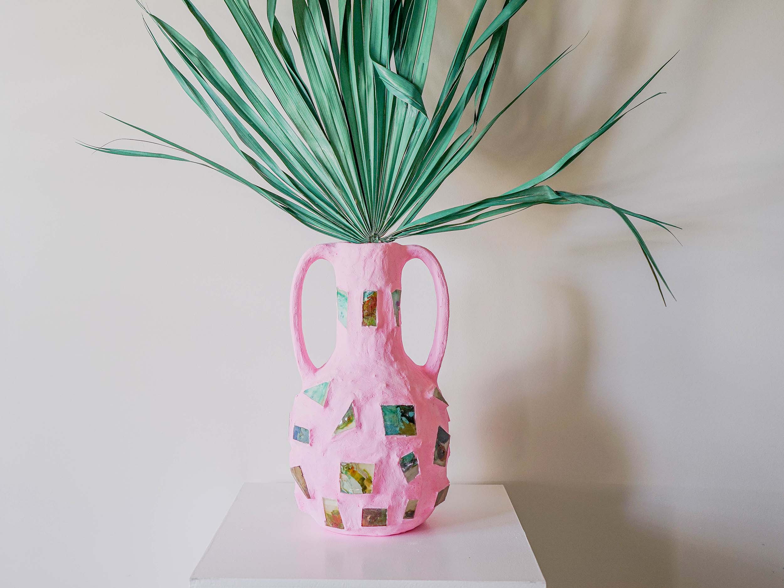 Magenta & Green Palette Vase