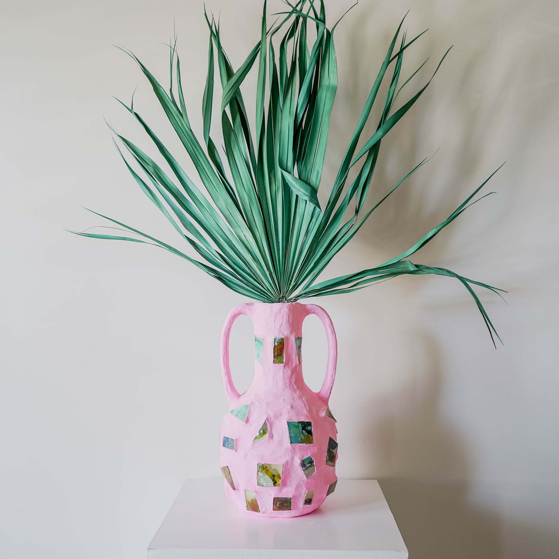 Magenta & Green Palette Vase