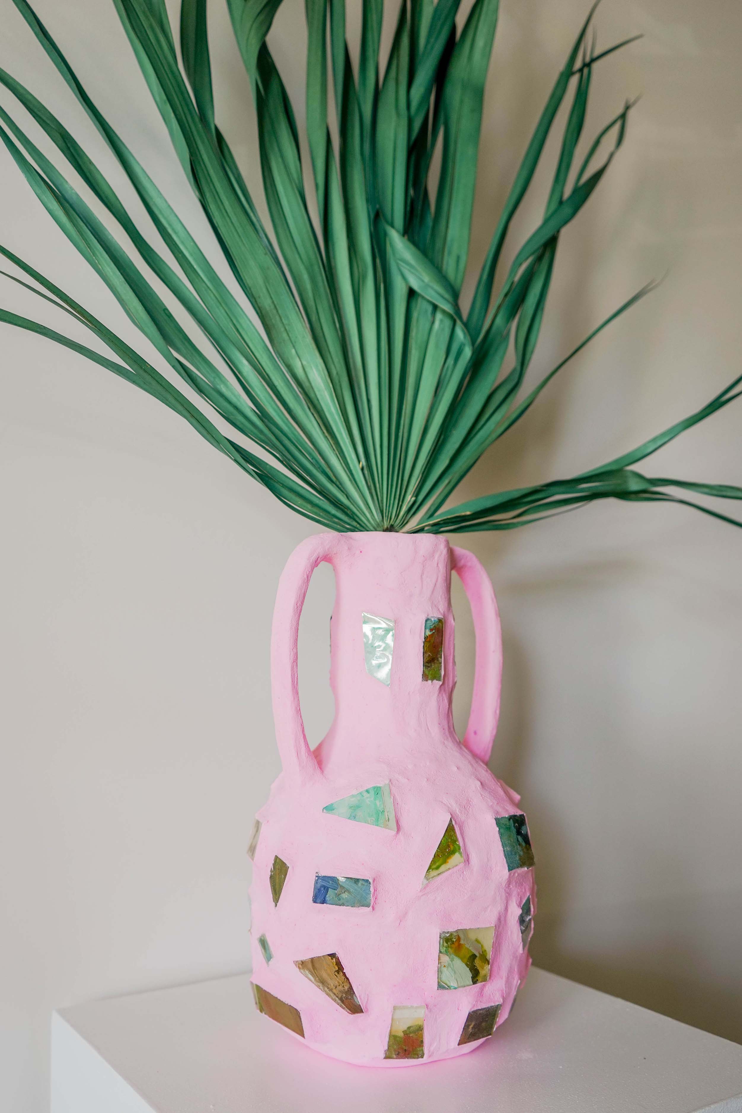 Magenta & Green Palette Vase