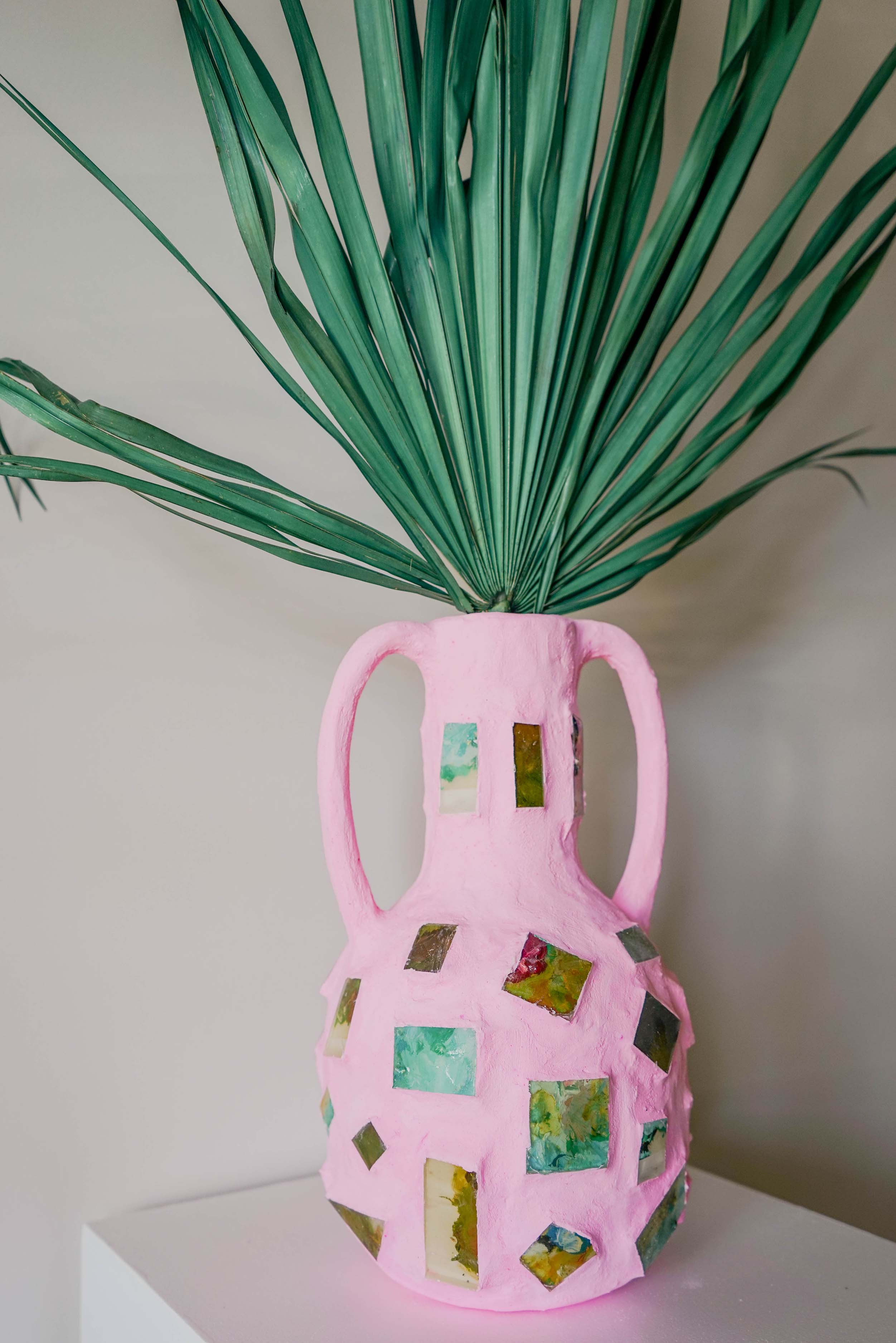 Magenta & Green Palette Vase