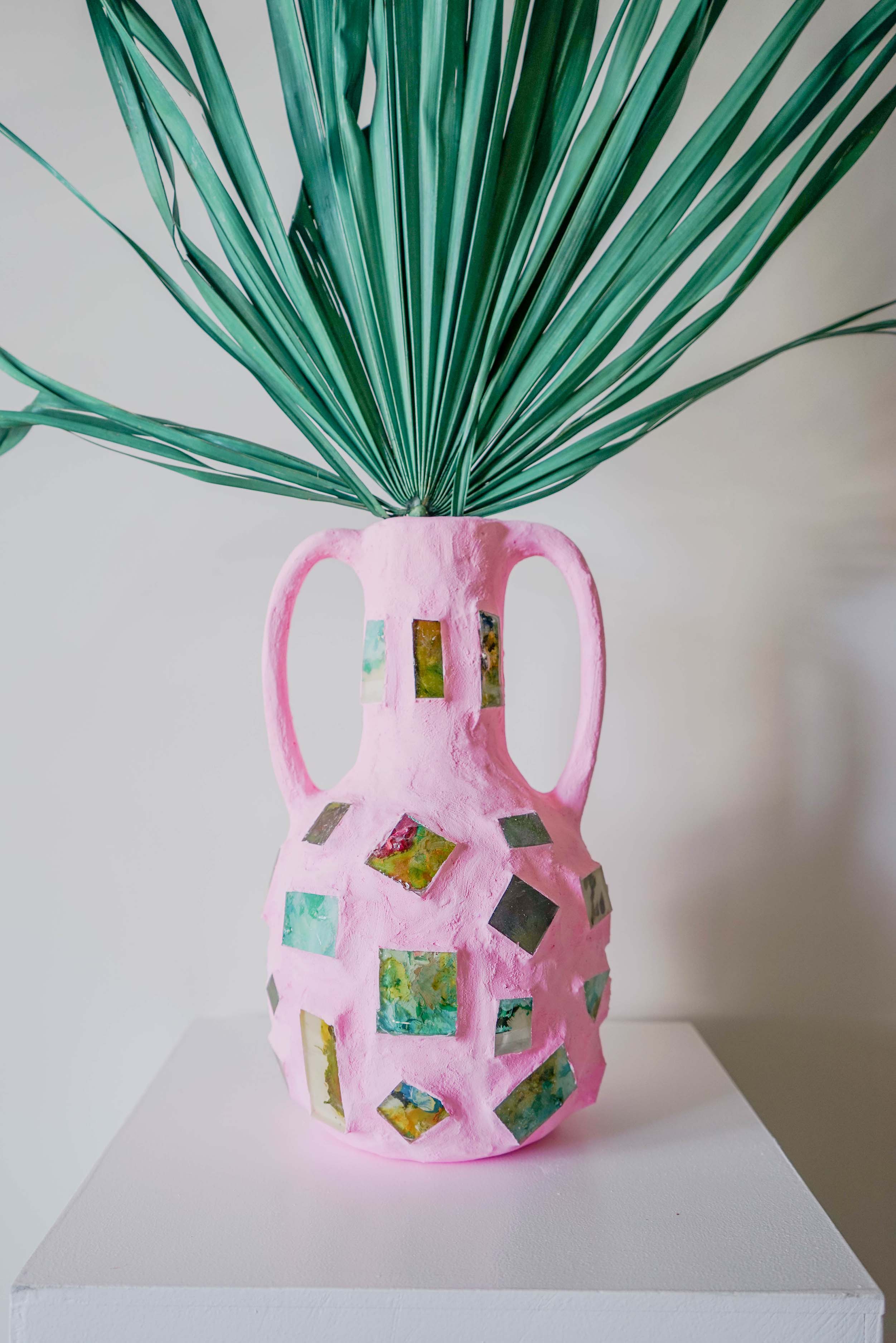 Magenta & Green Palette Vase