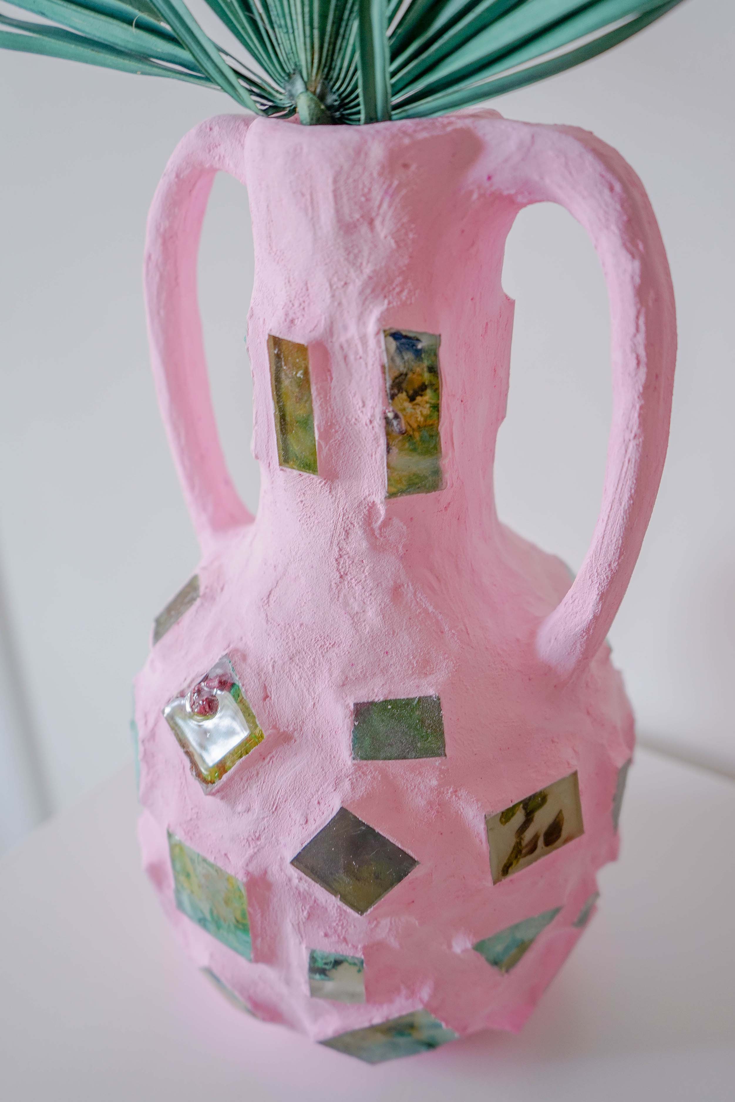 Magenta & Green Palette Vase