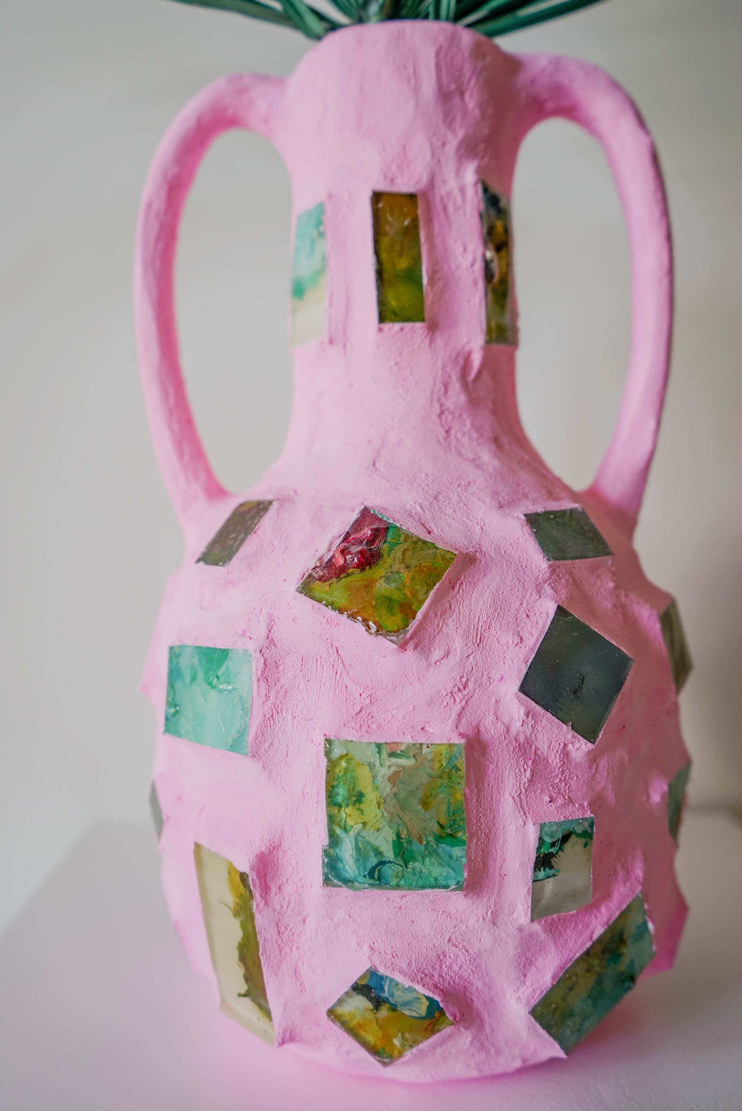 Magenta & Green Palette Vase