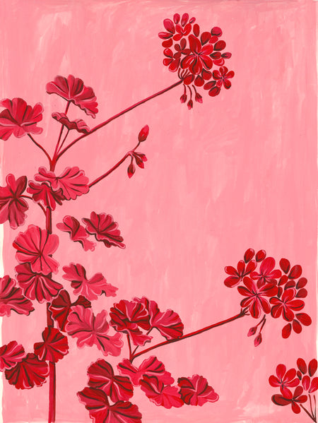 Vibrant Pink Red Art Print - Buy Art Online