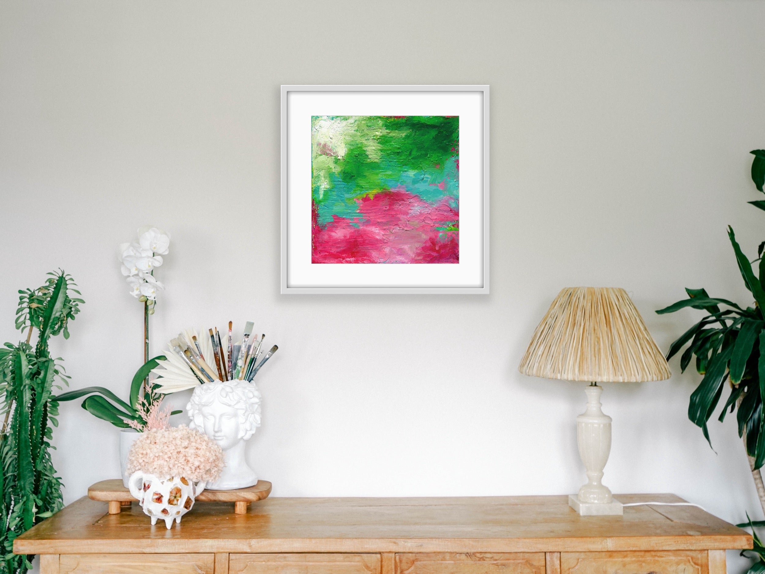 Jewel Texture Abstract - Affordable Art - Hemp Small