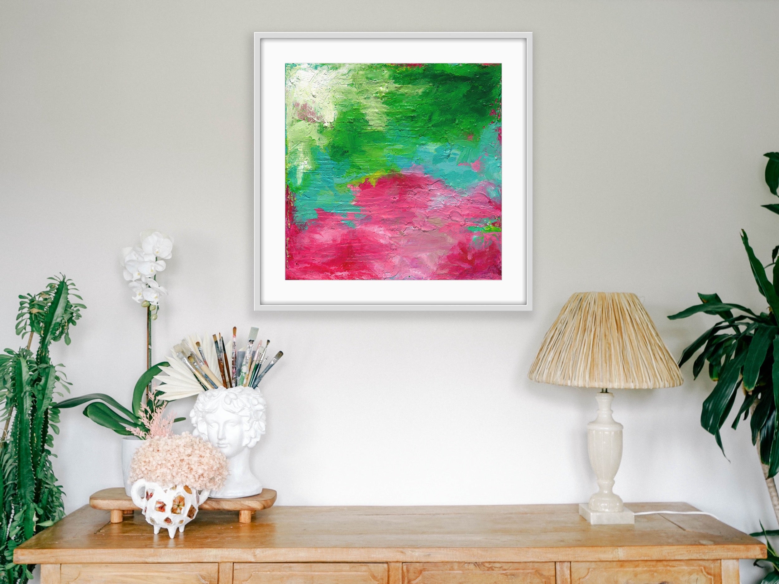 Jewel Texture Abstract - Affordable Art - Hemp Large