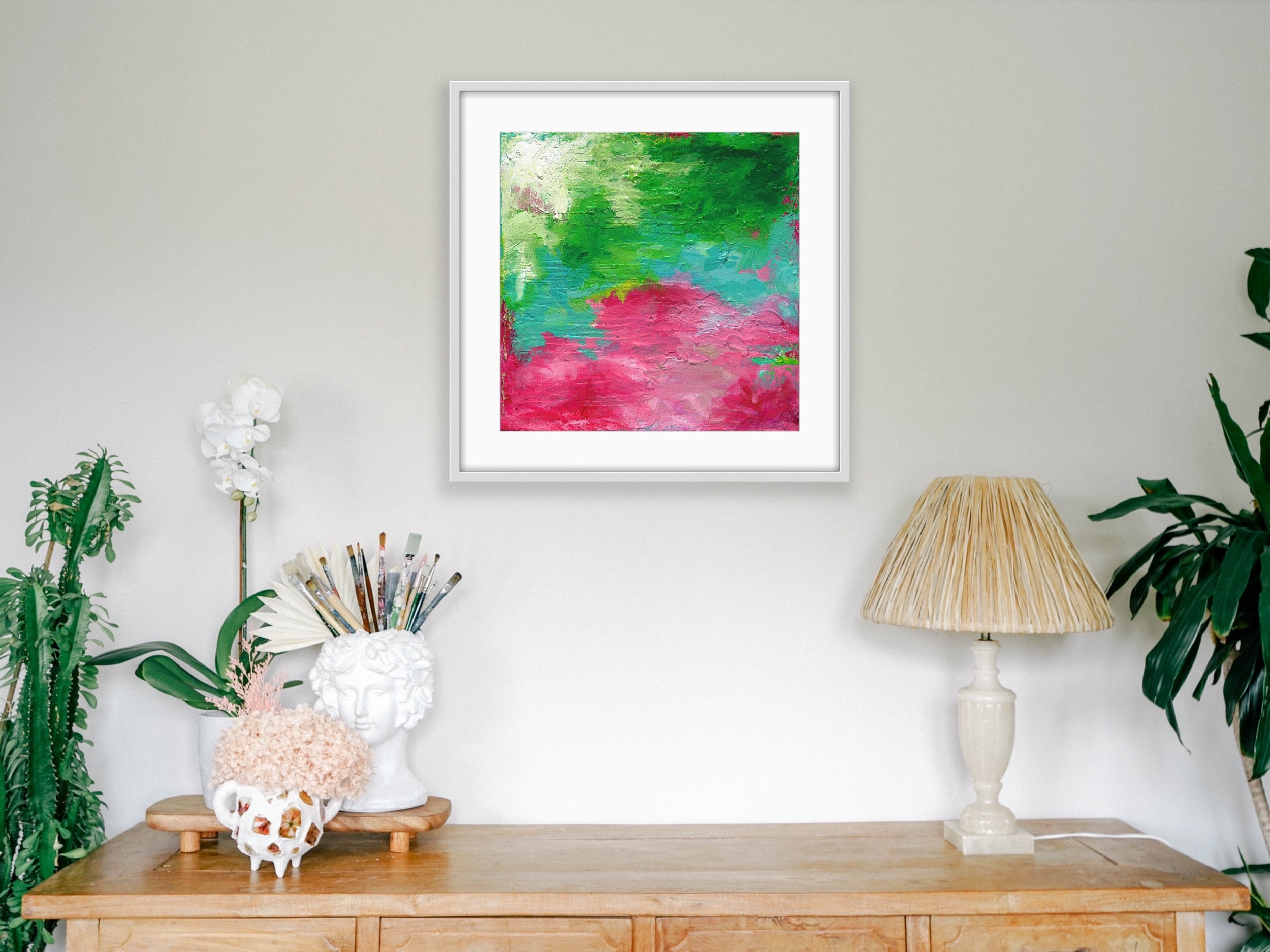 Jewel Texture Abstract - Affordable Art - Hemp Medium