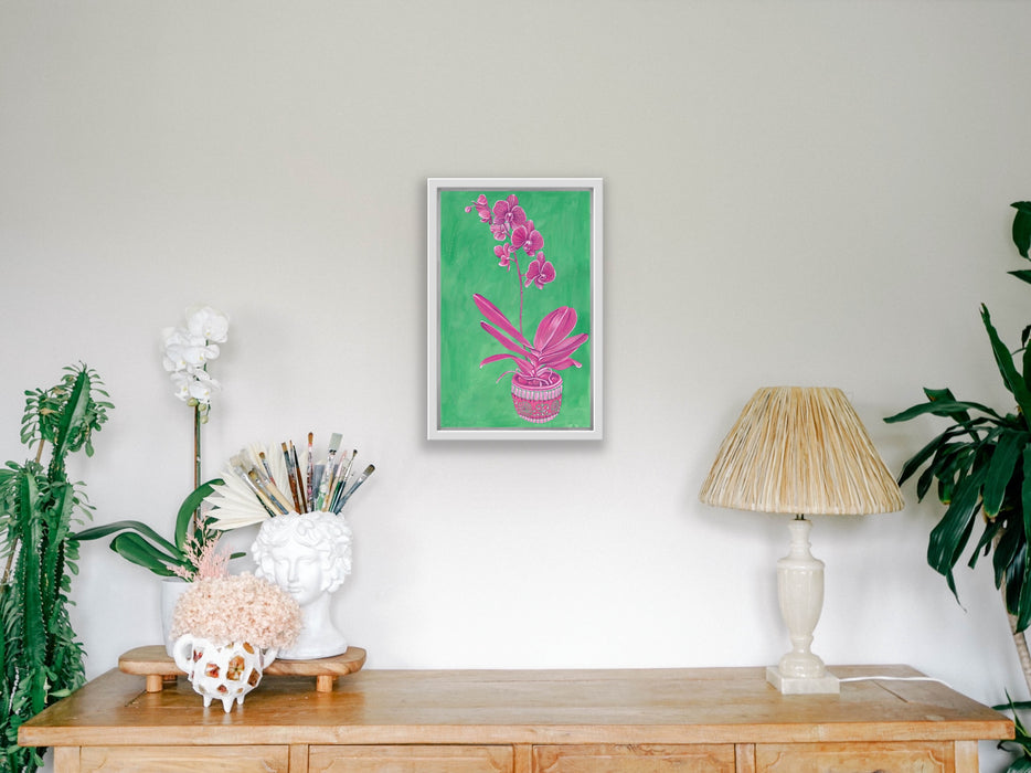 Affordable Print - Pink - Green - Orchid - Canvas Small