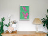 Affordable Print - Pink - Green - Orchid - Canvas Medium