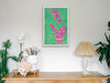 Affordable Print - Pink - Green - Orchid - Canvas Large