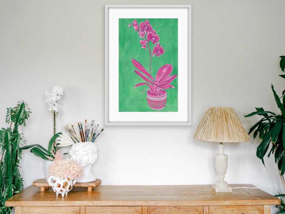 Affordable Print - Pink - Green - Orchid - Hemp Large