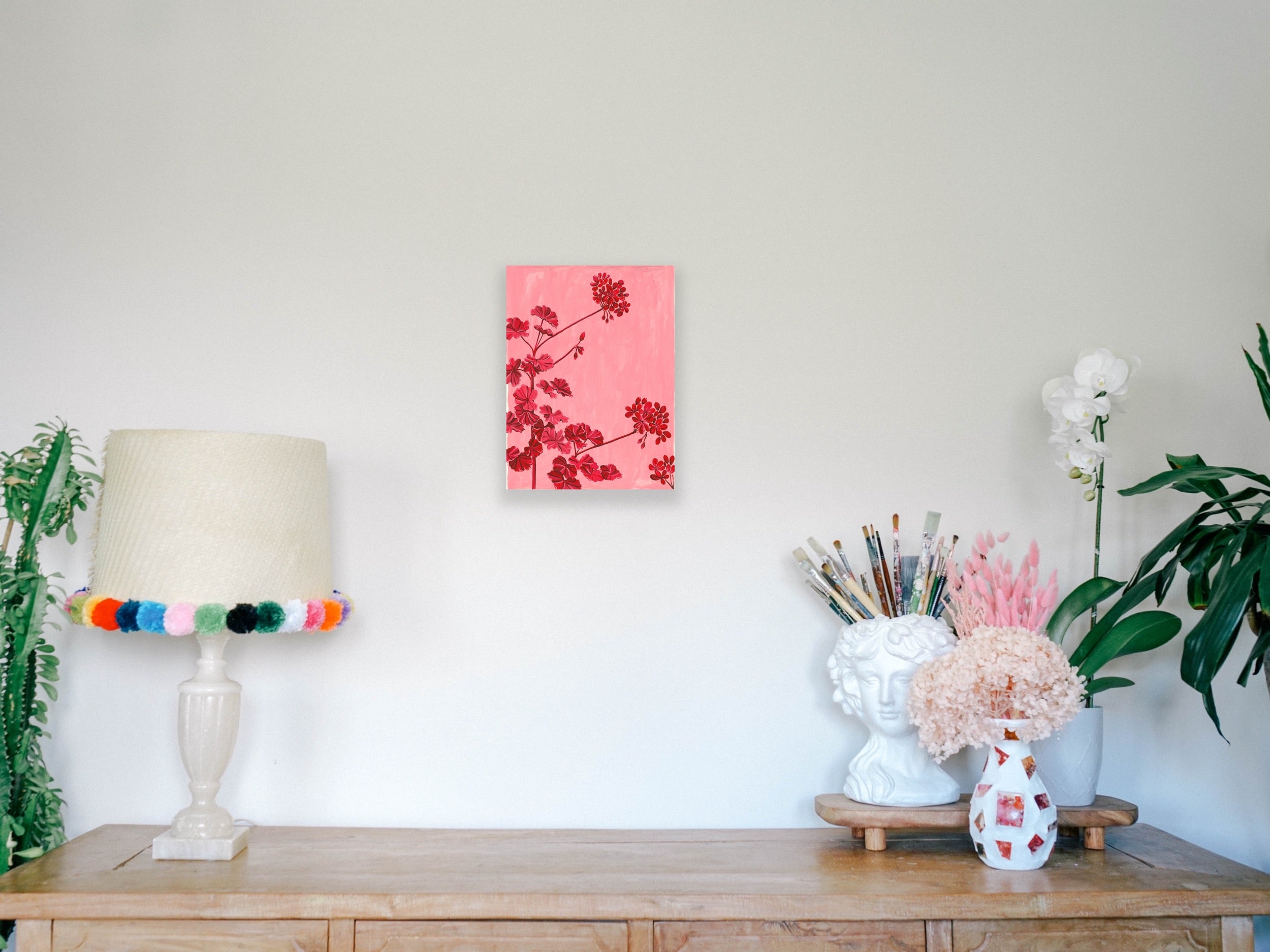 Wall Art Australia - Pink Gerniums - Canvas Small