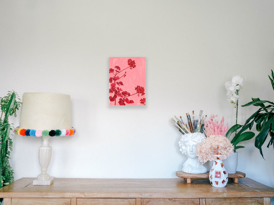 Wall Art Australia - Pink Gerniums - Canvas Small
