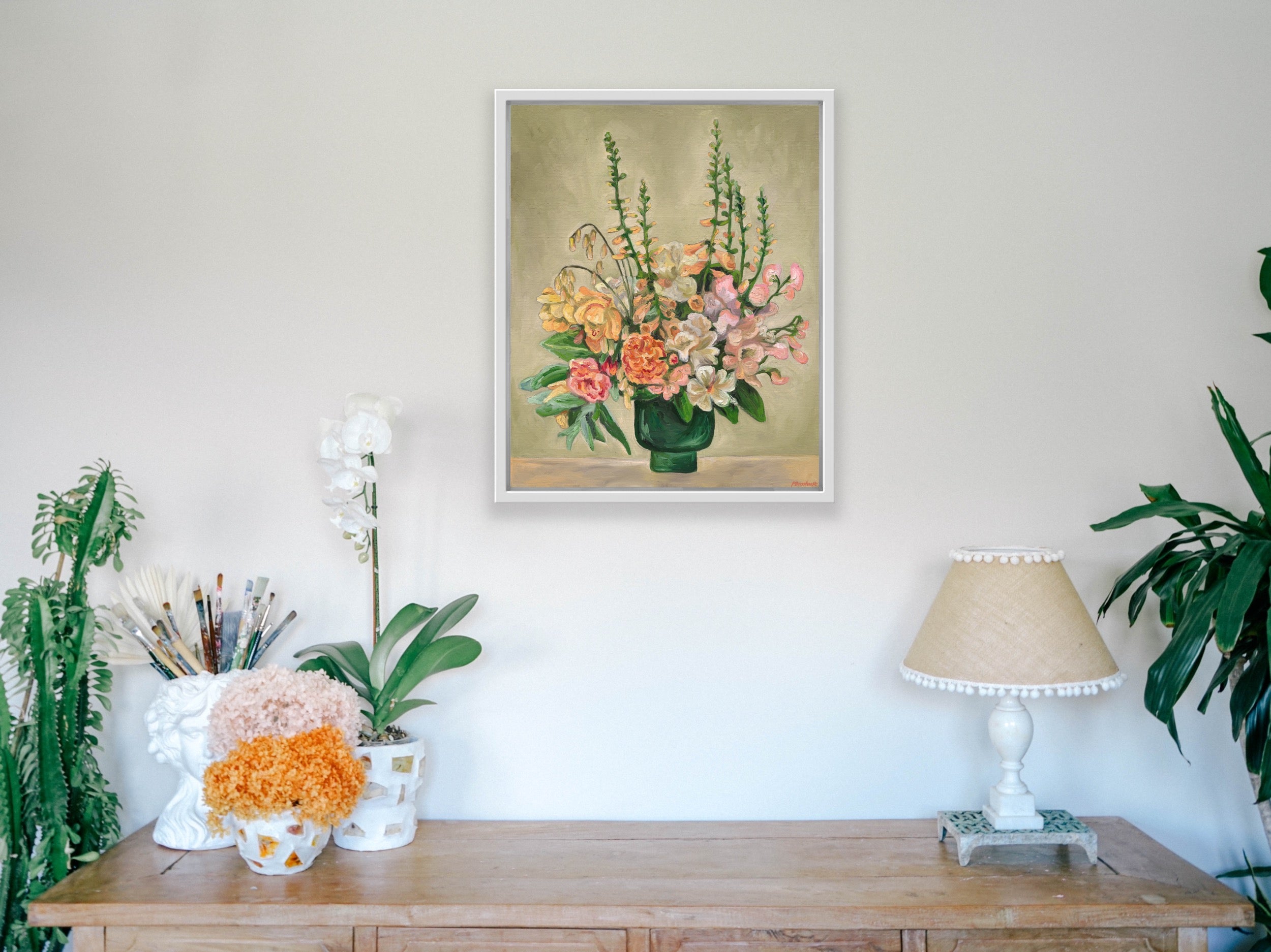 Snap Dragon Rose and Sweet Pea Bouquet - Limited Edition Canvas Medium