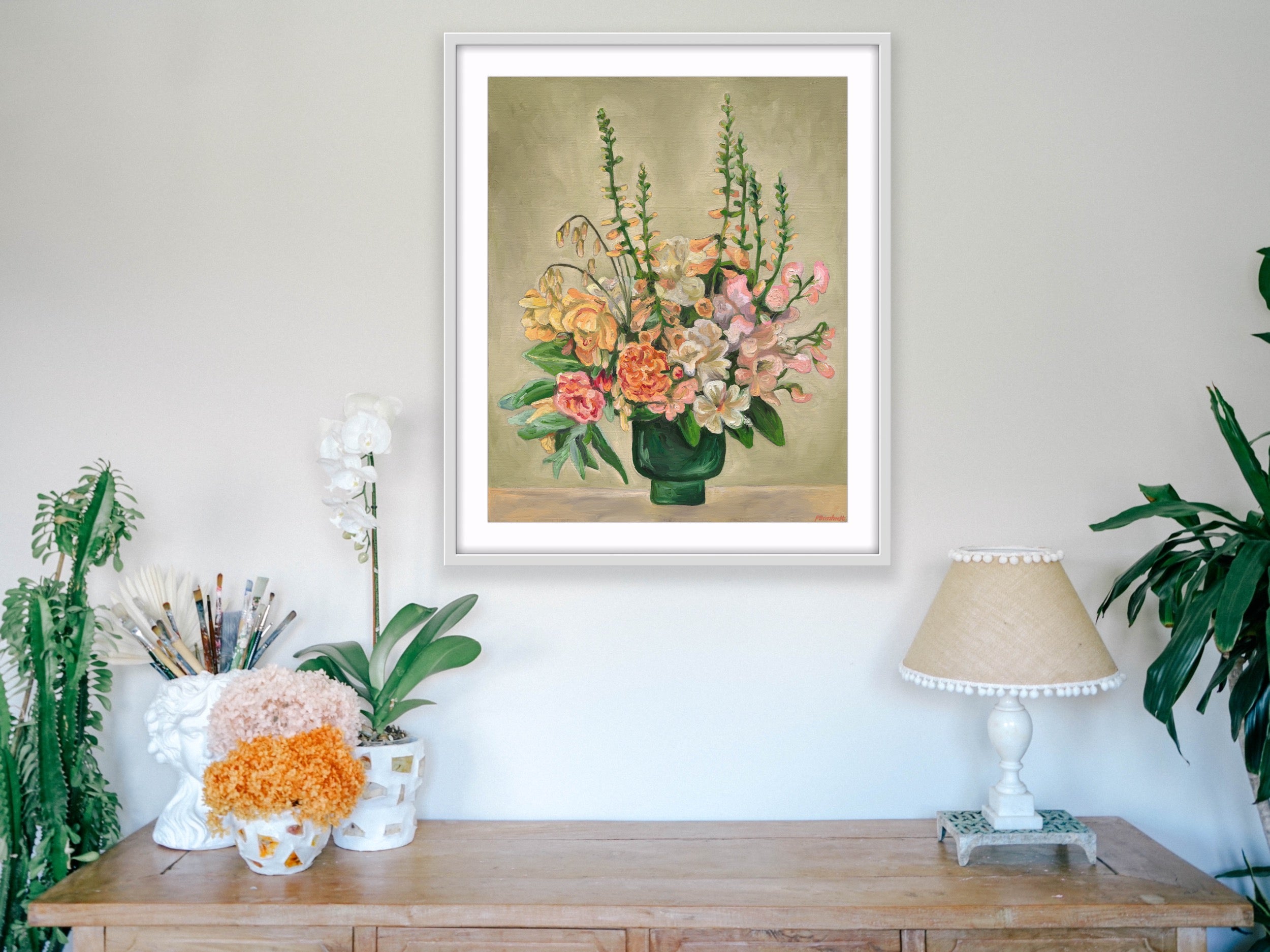 Snap Dragon Rose and Sweet Pea Bouquet - Limited Edition Hemp Large