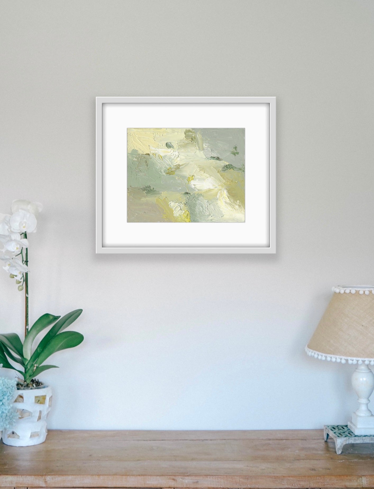 Lemon Pop Neutral Abstract - Limited Edition Hemp Medium