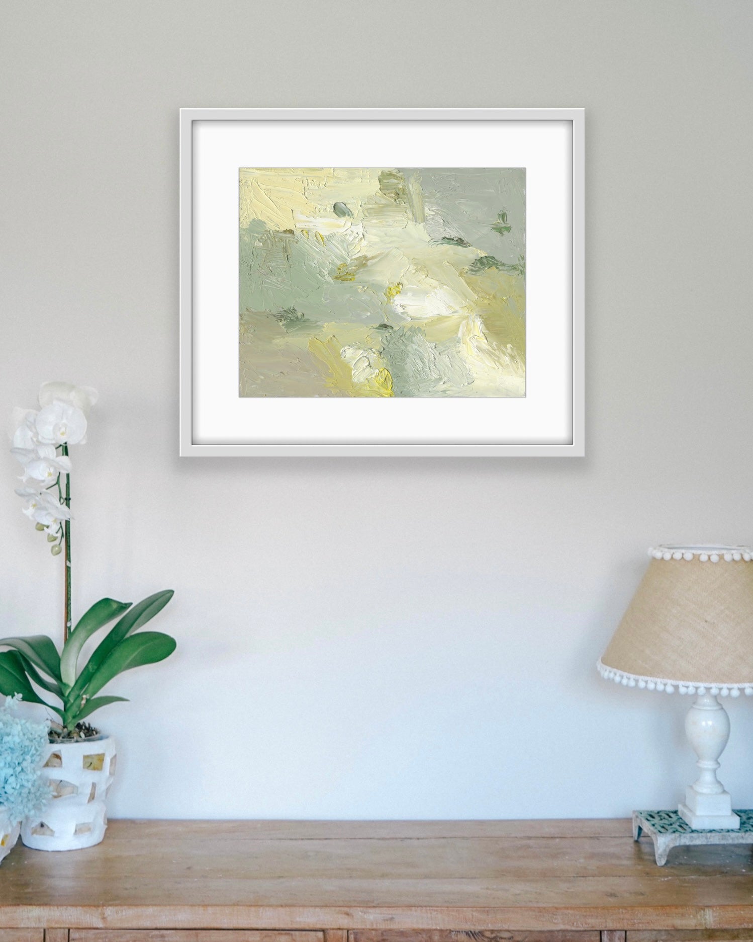 Lemon Pop Neutral Abstract - Limited Edition Hemp Large