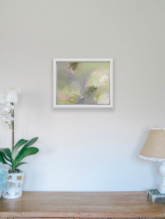 Soft Green Grey and Pink Pop Abstract - Limited Edition Canvas Medium